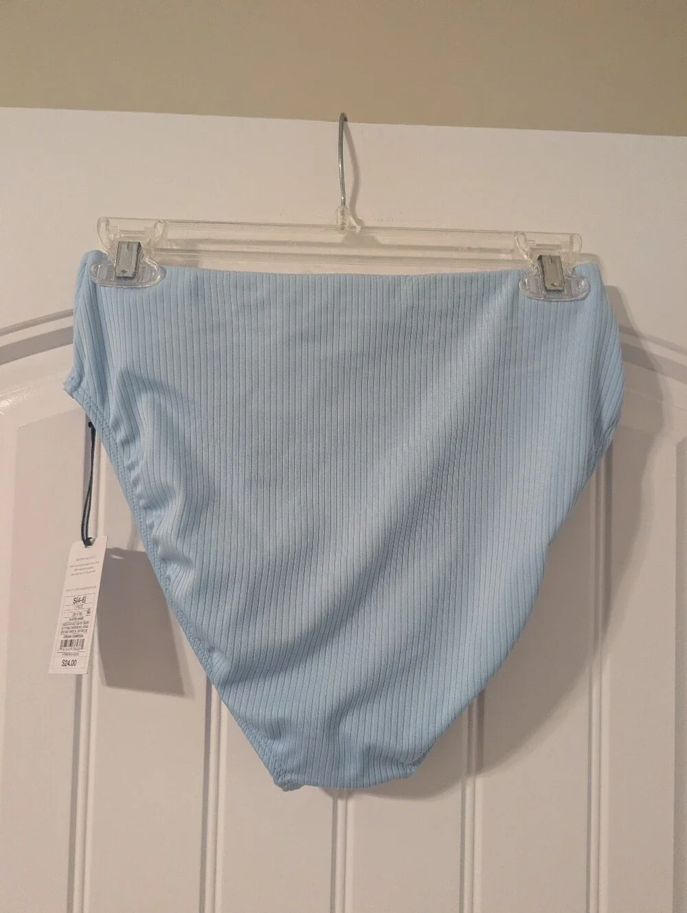 NWT 34D/small/medium Shade & Shore Sky Blue Ribbed Bikini